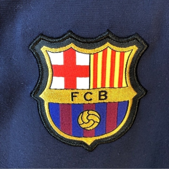Fc Barcelona blue & red zip up racing style jacket S - Picture 3 of 11